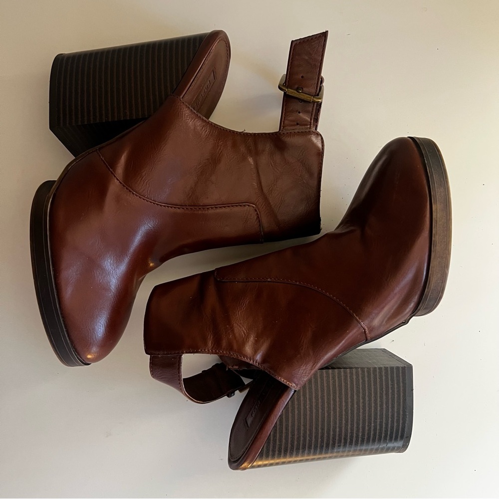 Forever 21 Brown Slingback Miles with Thick Chunky Heel